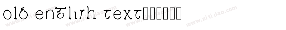 old english text字体转换